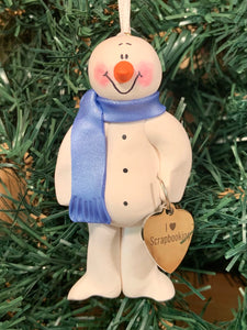Scrapbooking  Snowman Tree Ornament