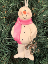Load image into Gallery viewer, Scuba Diver Snorkel Snowman Tree Ornament
