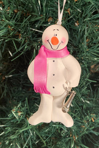 Singer Snowman Tree Ornament