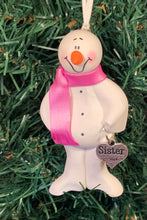 Load image into Gallery viewer, Sister Snowman Tree Ornament
