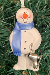 Skater Snowman Tree Ornament