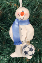 Load image into Gallery viewer, Soccer Snowman Tree Ornament
