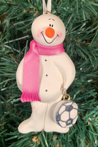Soccer Snowman Tree Ornament