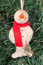 Load image into Gallery viewer, Softball Snowman Tree Ornament
