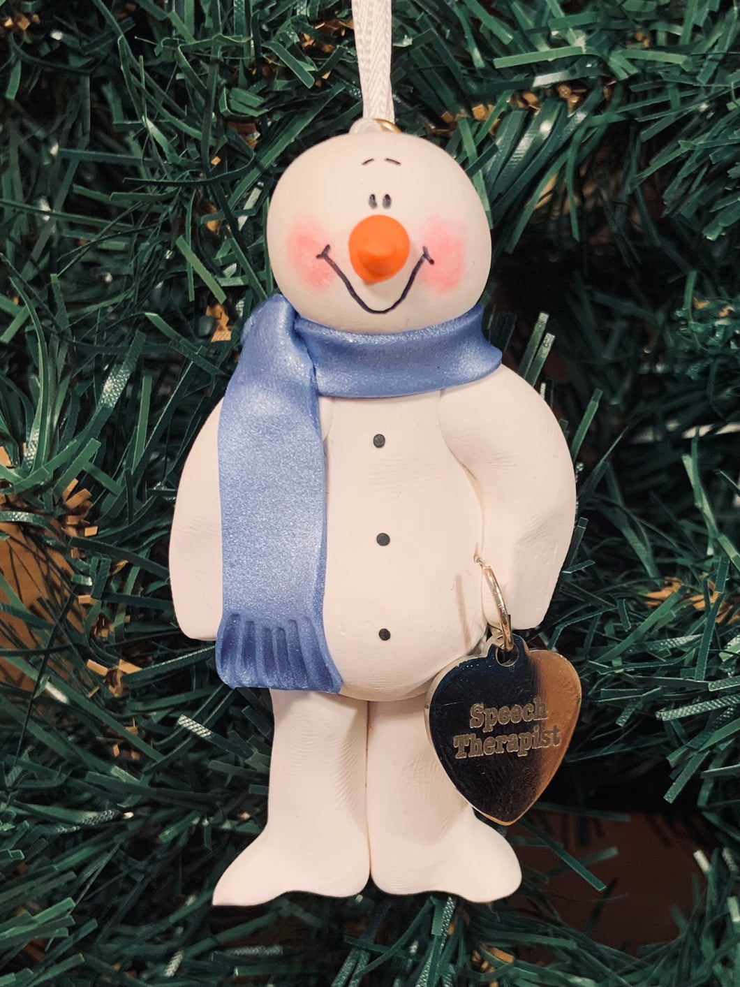 Speech Therapy Snowman Tree Ornament