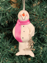 Load image into Gallery viewer, Surfer Snowman Tree Ornament

