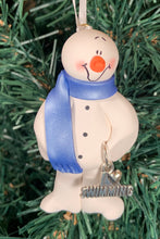 Load image into Gallery viewer, Swimmer Snowman Tree Ornament
