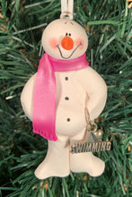 Load image into Gallery viewer, Swimmer Snowman Tree Ornament
