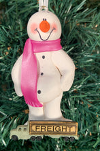Load image into Gallery viewer, Trucker Snowman Tree Ornament
