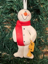 Load image into Gallery viewer, Trumpet Snowman Tree Ornament
