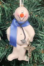 Load image into Gallery viewer, Veterinarian Snowman Tree Ornament
