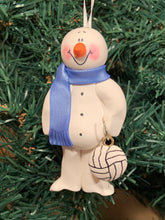 Load image into Gallery viewer, Volleyball Snowman Tree Ornament
