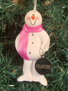 Volunteer Snowman Tree Ornament