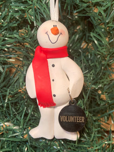 Volunteer Snowman Tree Ornament