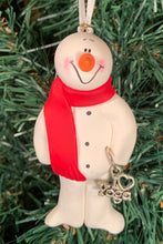 Load image into Gallery viewer, Yoga Snowman Tree Ornament
