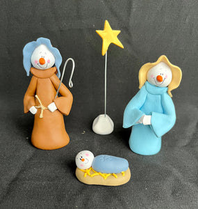 Snowman Nativity Set